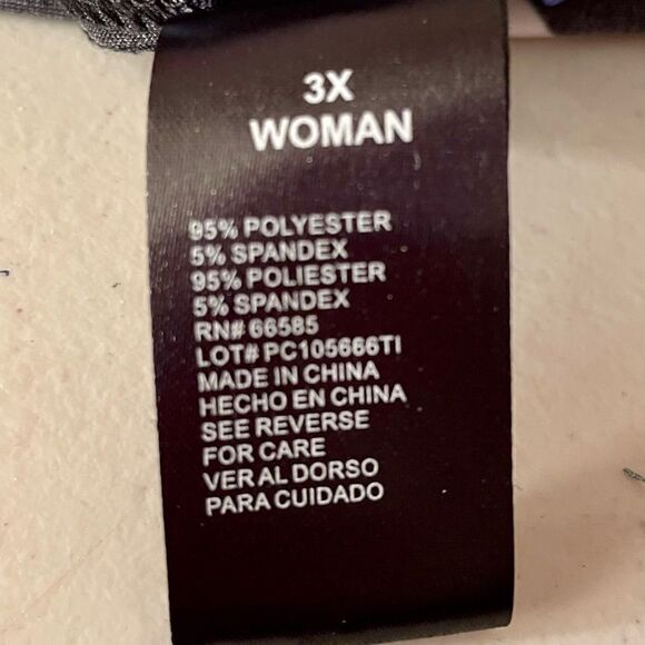 BLACK & WHITE PERCEPTIONS WOMAN SLEEVELESS DRESS 3X - Picture 9 of 10